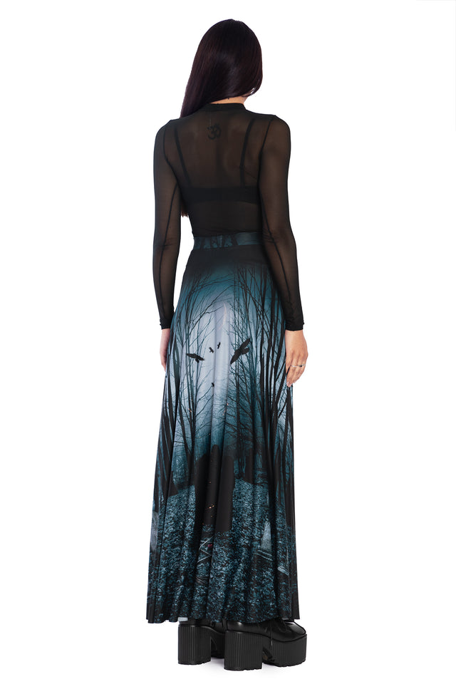 Nocturnal Rituals Maxi Skirt Back