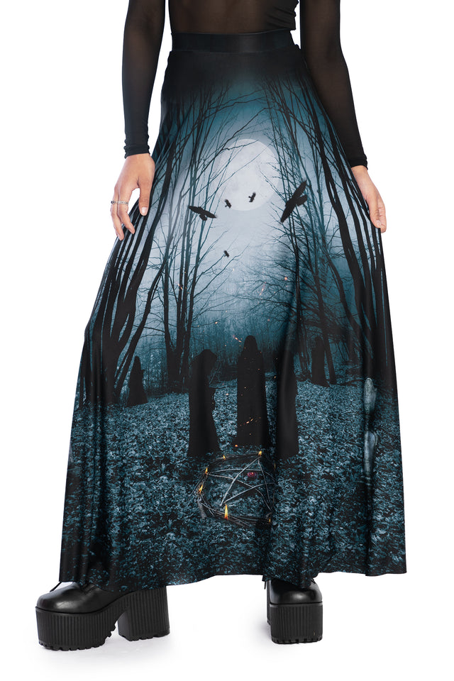 Nocturnal Rituals Maxi Skirt Front 