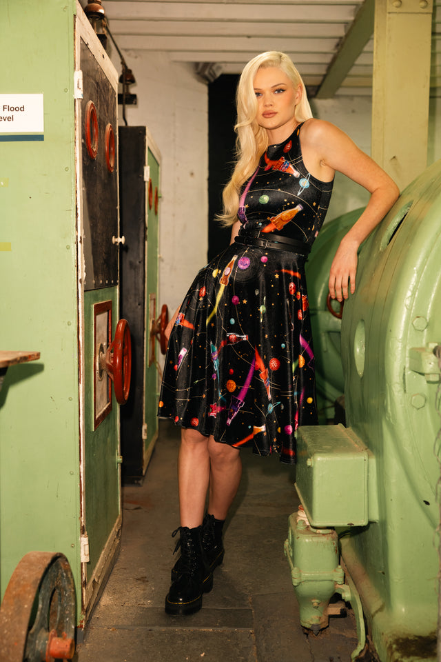 space dress Nuka-Space Velvet Princess Midi Dress