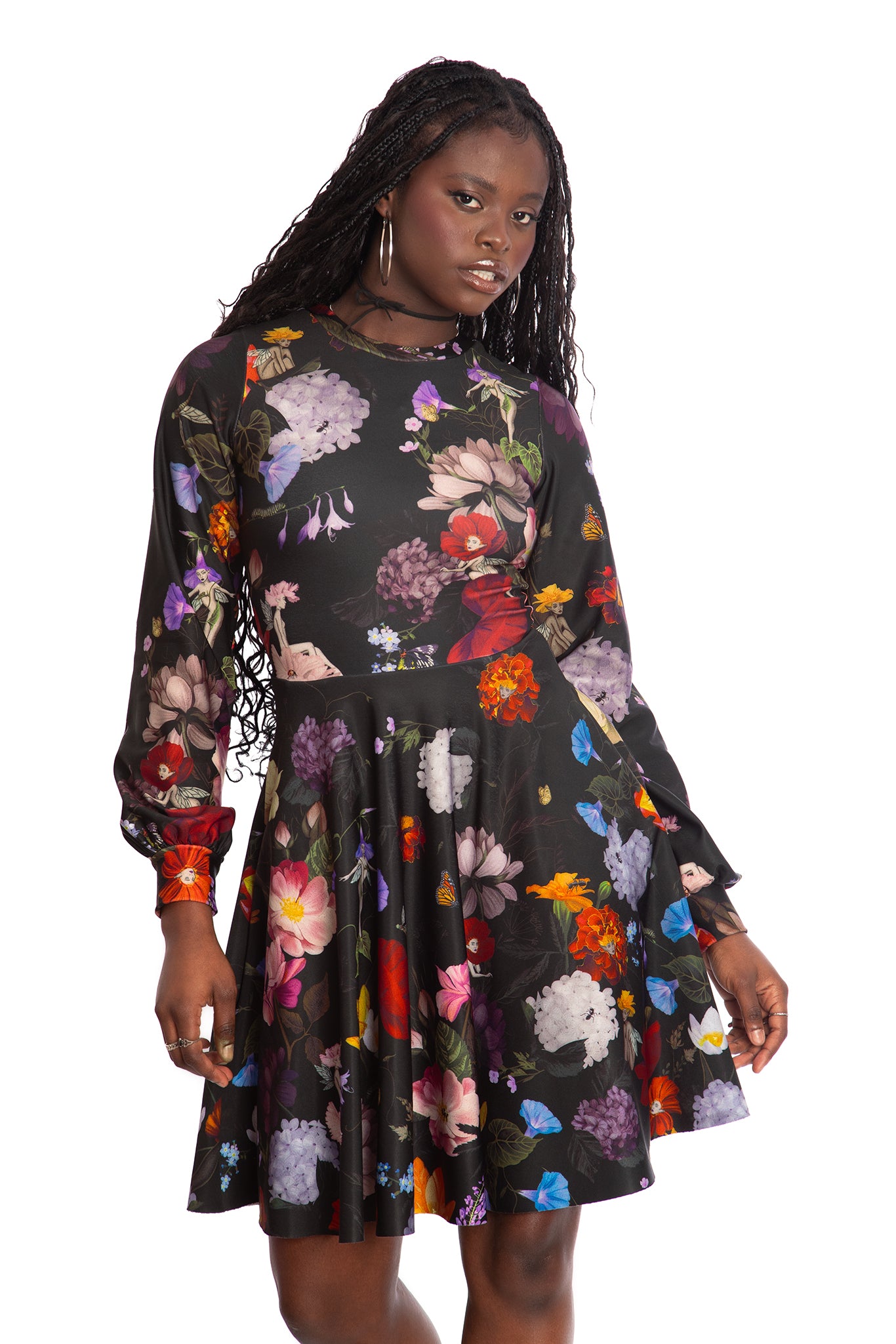 Nymph Garden Bishop Longline Dress - Limited – BlackMilk Clothing