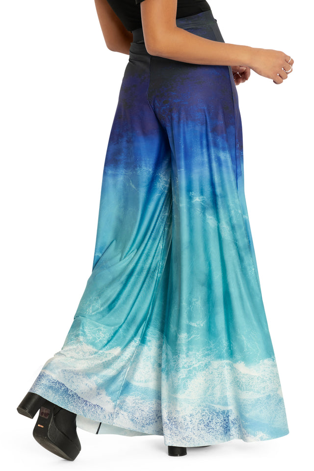 Ocean Waves Palazzo Pants Back