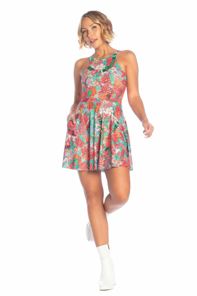 reversible skater dress Skater Denim Reversible Dress (Mid Wash)