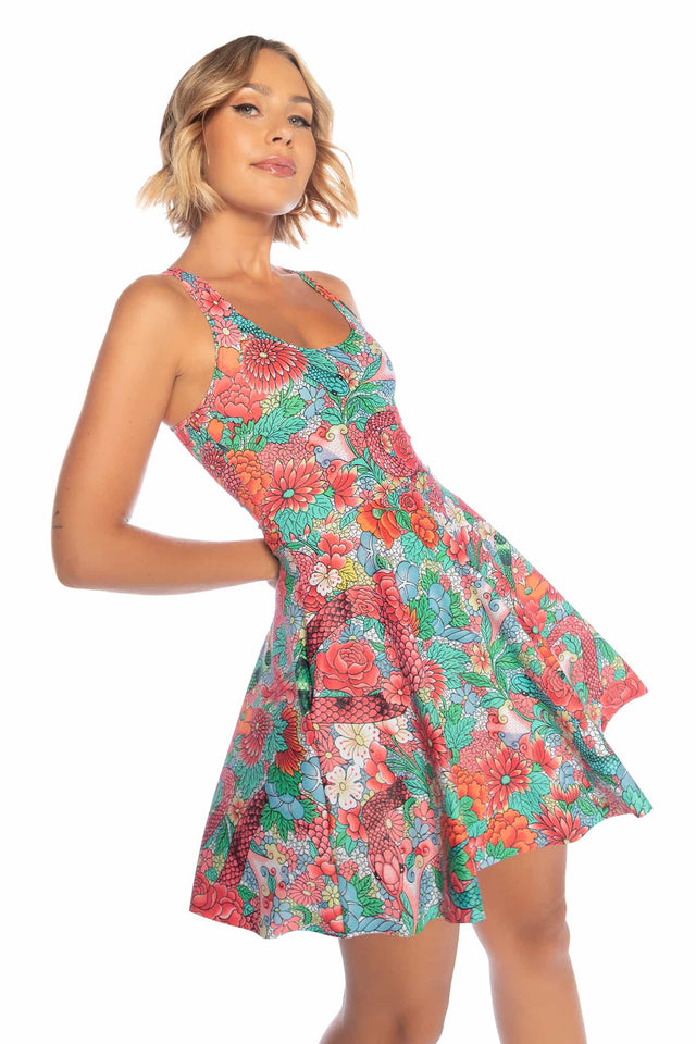 reversible skater dress Elliz Clothing Gothic Skulls Reversible Skater Dress By Elliz Clothing (Purple)
