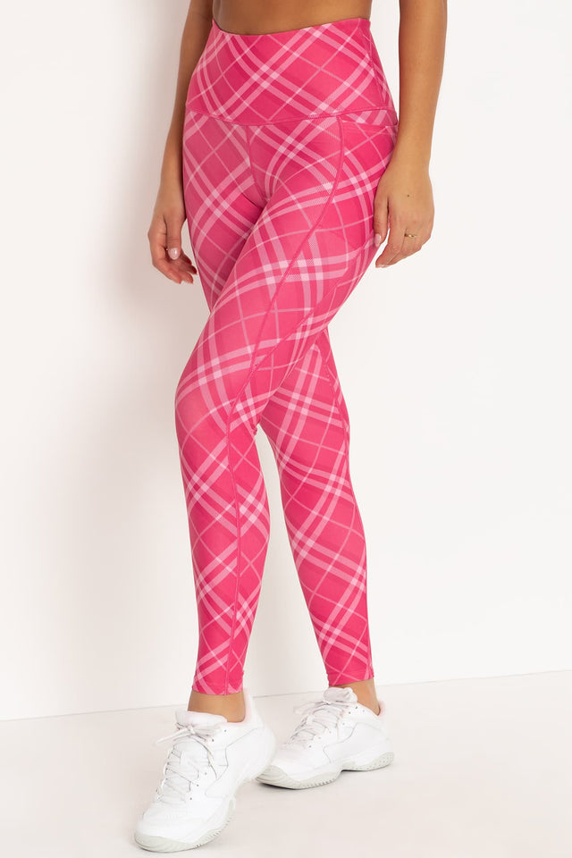 Plaid Pink On Pink High Waisted Ninja Pants