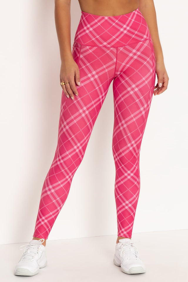 Plaid Pink On Pink High Waisted Ninja Pants