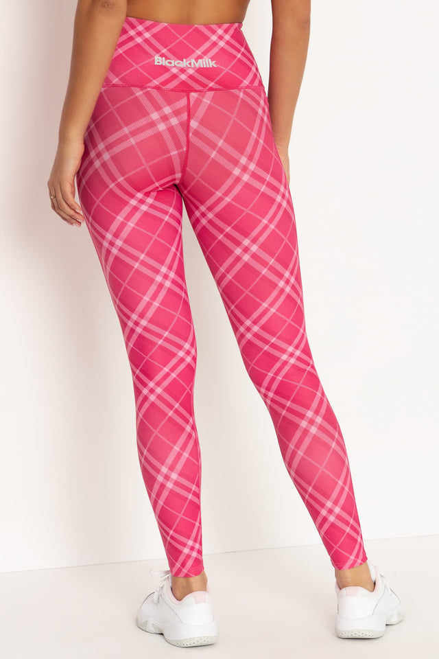 Plaid Pink On Pink High Waisted Ninja Pants