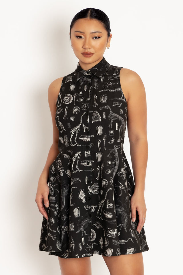 Dino Bones Work It Skater Dress