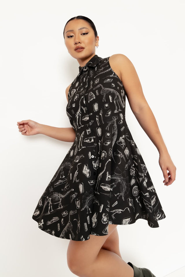 Dino Bones Work It Skater Dress