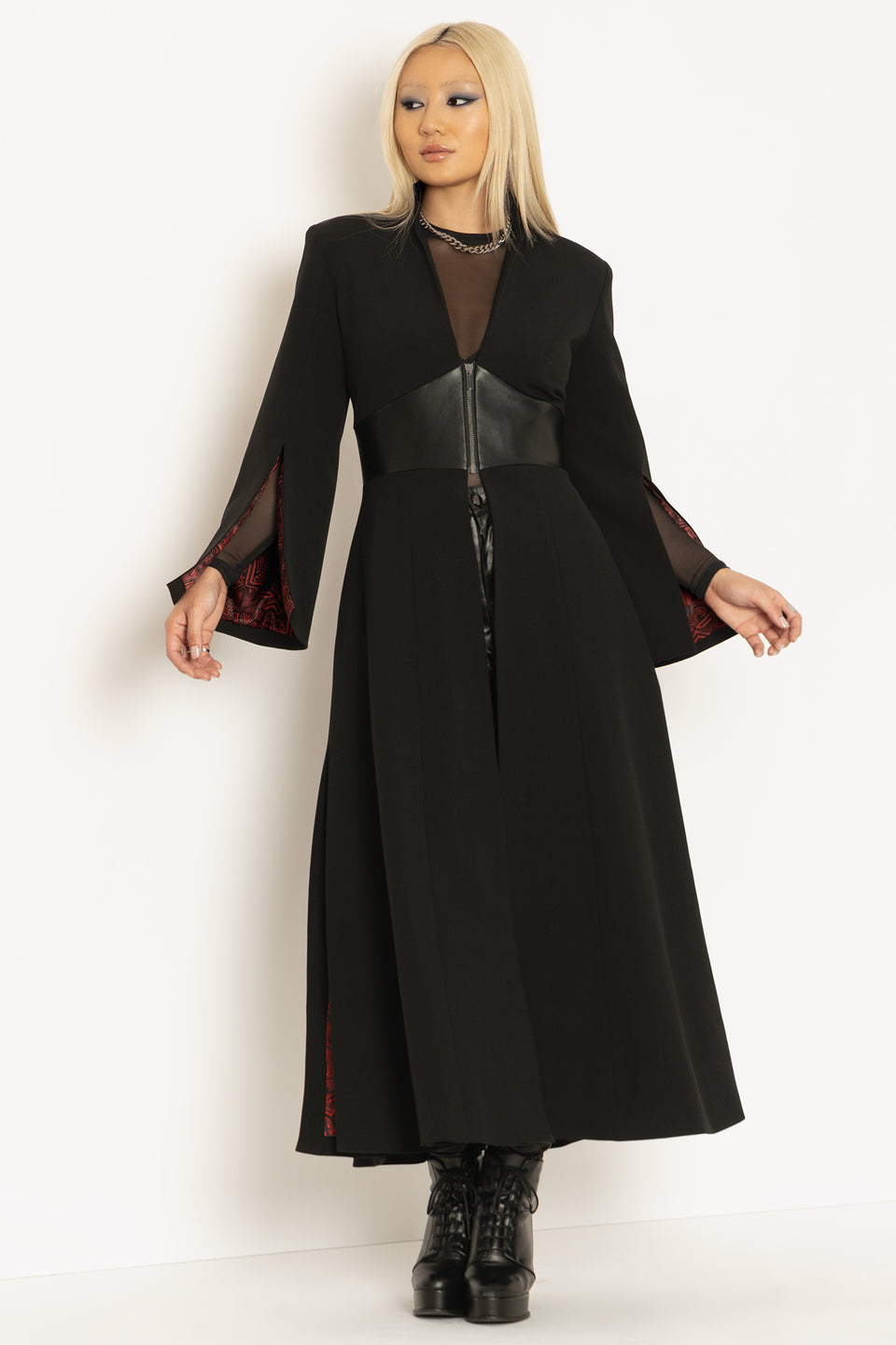 Black Cursed Bats Corset Trench Coat - Limited – BlackMilk Clothing