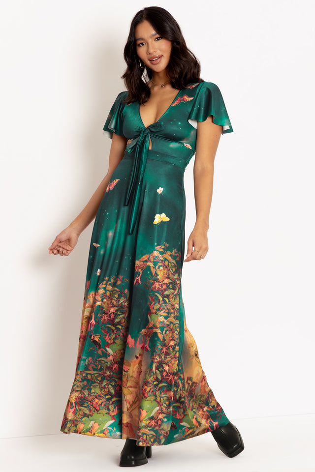work of art midi dress Work Of Art Dress - Red/Multi
