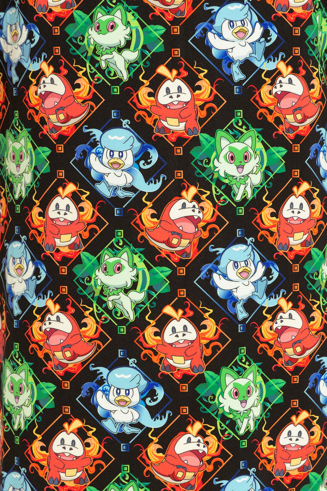BlackMilk Clothing x Pokemon - Paldea First Partner Pokemon Short Sleeve Button Up Dress  - Pokémon Merchandise - Collaboration apparel - Licenced.