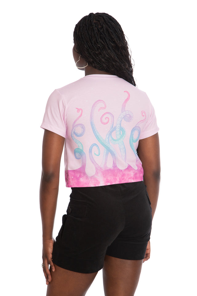 Space Tentacles Pastel Cropped Tee