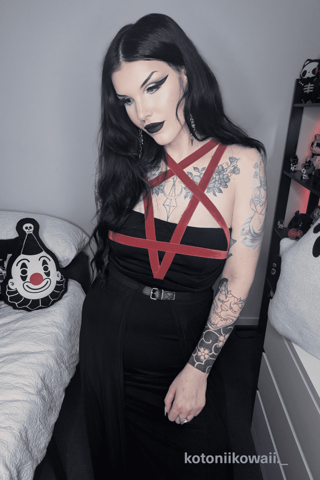 Pentagram Ponte Bodycon Midaxi Dress