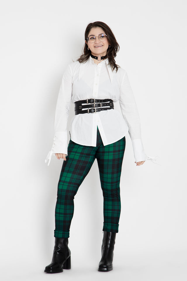 Tartan Pine Cuffed Pants