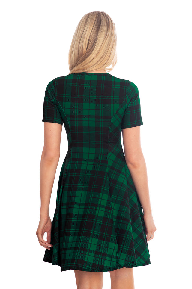 Tartan Pine Longline Evil Tee Dress BlackMilk Clothing Tartan Pine Longline Evil Tee Dress BlackMilk Clothing