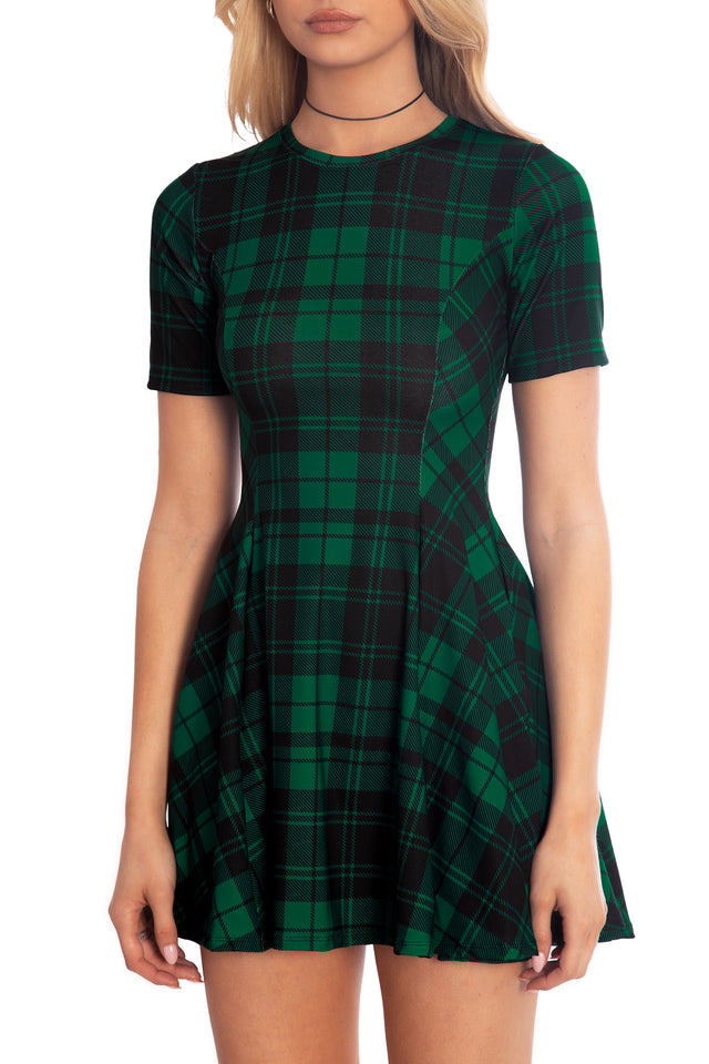 Tartan Pine Evil Tee Dress