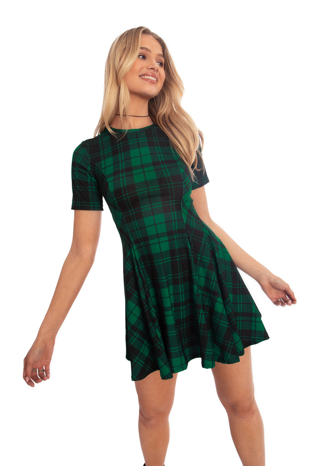 Tartan Pine Evil Tee Dress