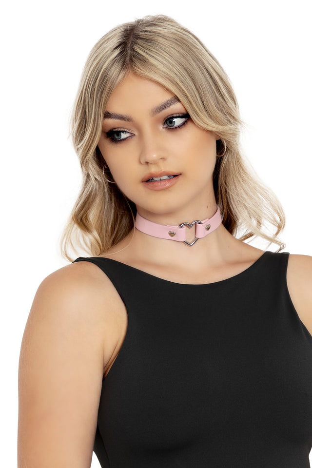 Pink Heart Choker