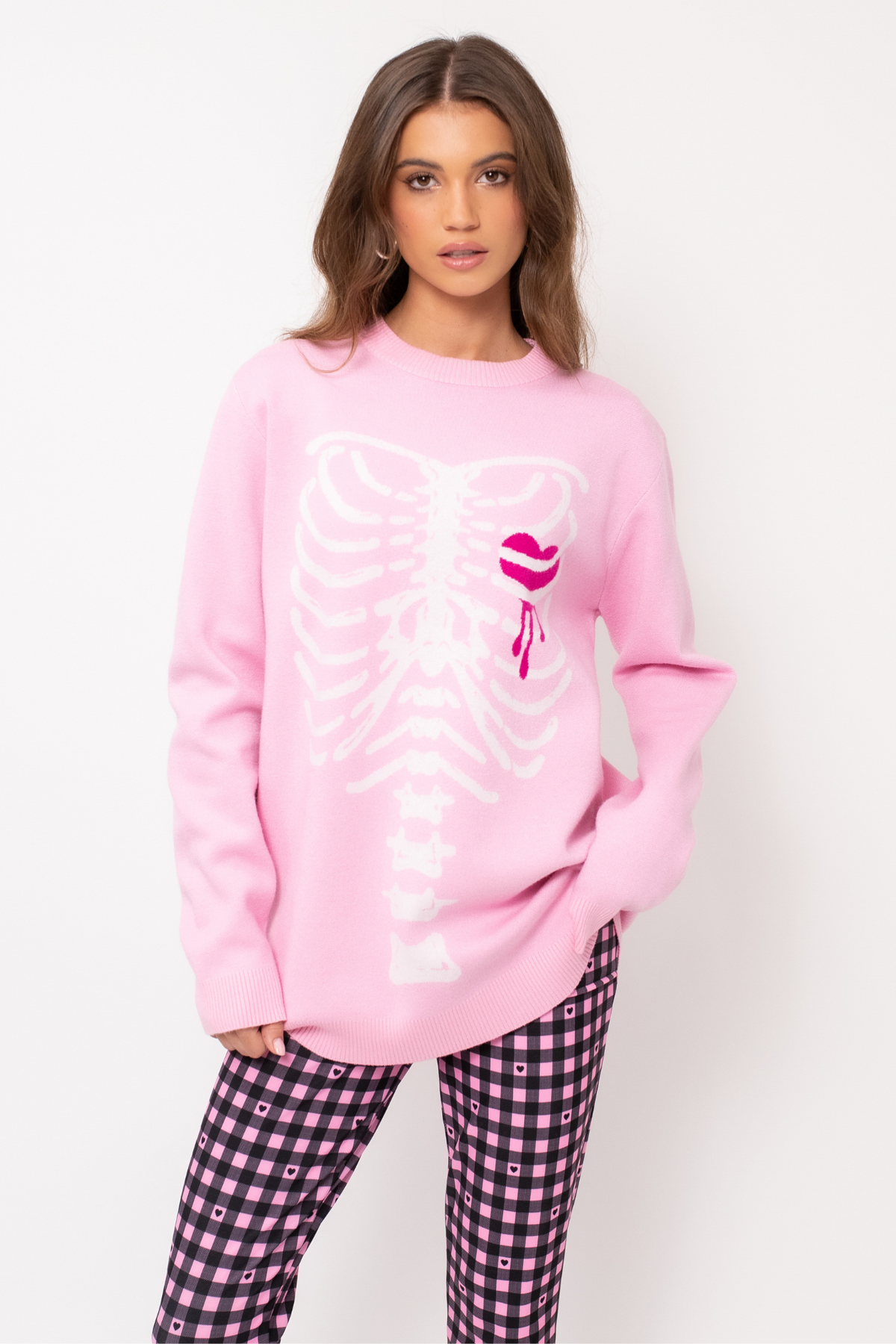 Pink Under My Skin Crew Knit Sweater - Limited – BlackMilk Clothing