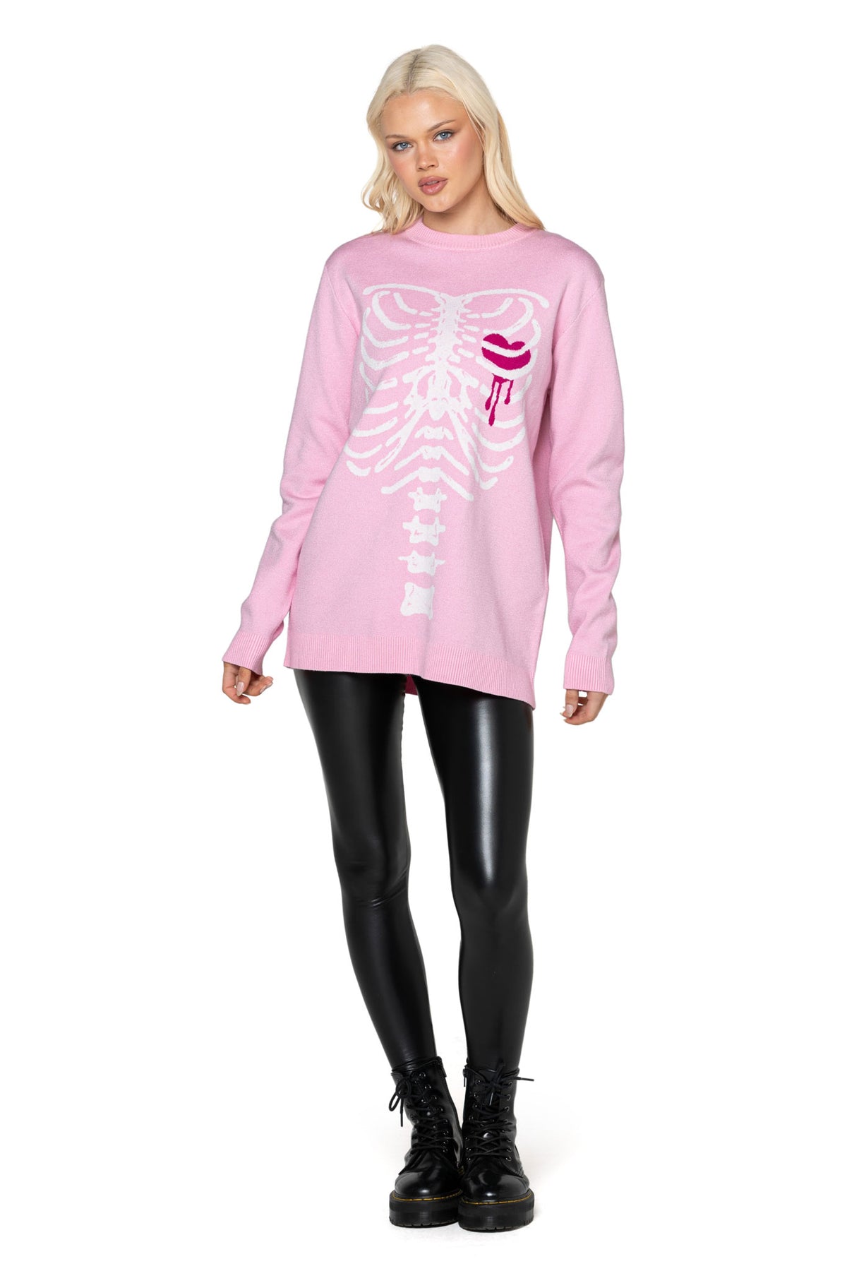 Pink Under My Skin Crew Knit Sweater - Limited – BlackMilk Clothing