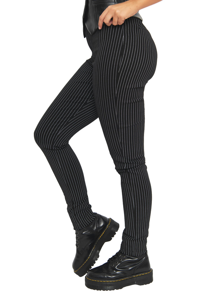 Pinstripe Mono Cigarette Pants - Sample
