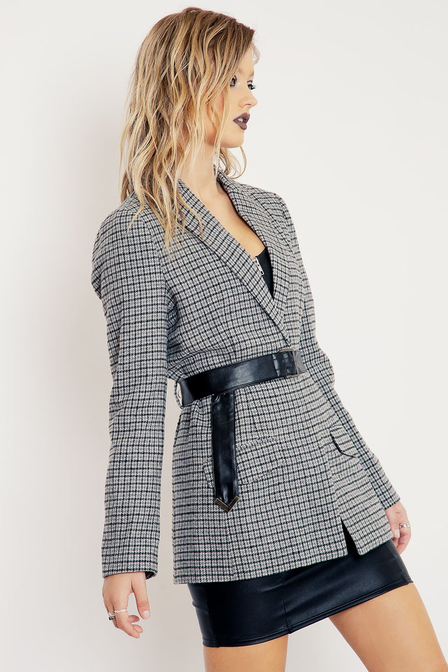 Plaid Black Blazer