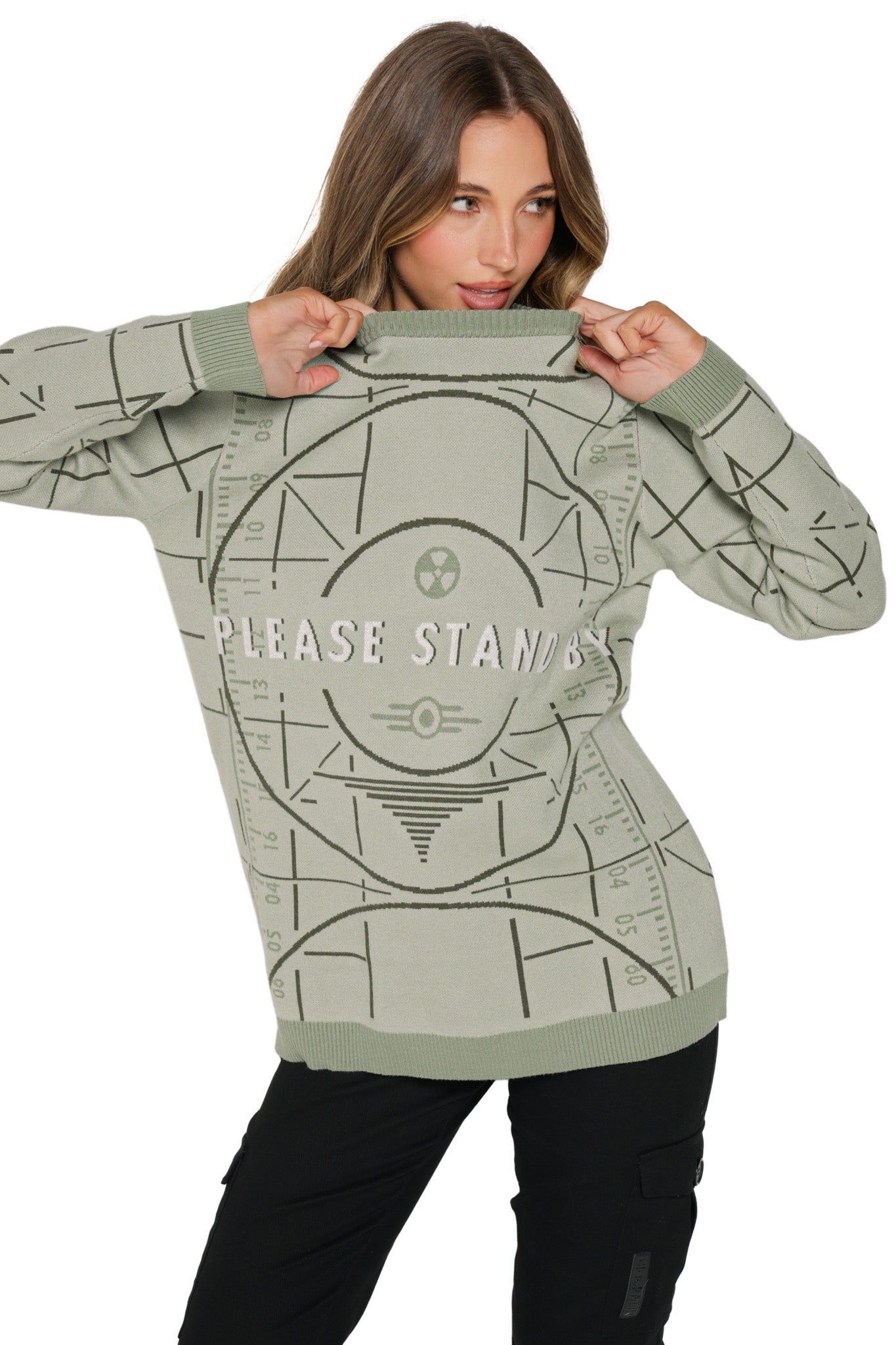 Please Stand By Oversized Knit Sweater - Limited – BlackMilk Clothing
