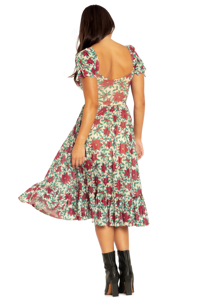 midi tea party dress Poinsettia Tea Party Dress