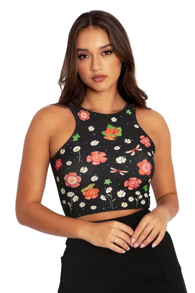 BlackMilk Clothing - Poison Fields Toastie Reversible Crop