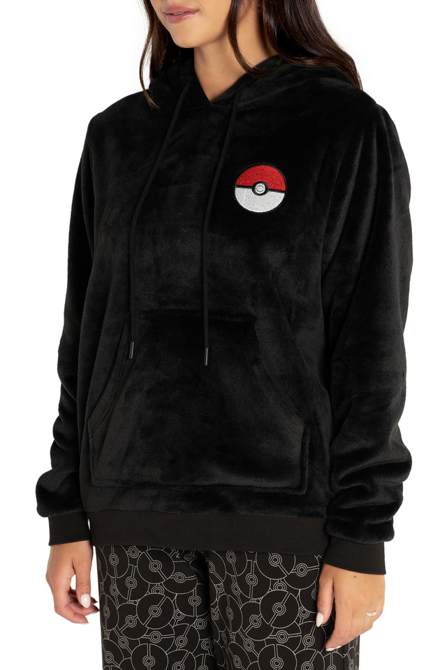 BlackMilk Clothing x Pokemon - Poke Ball Mono Fluffy Hoodie  - Pokémon Merchandise - Collaboration apparel - Licenced.