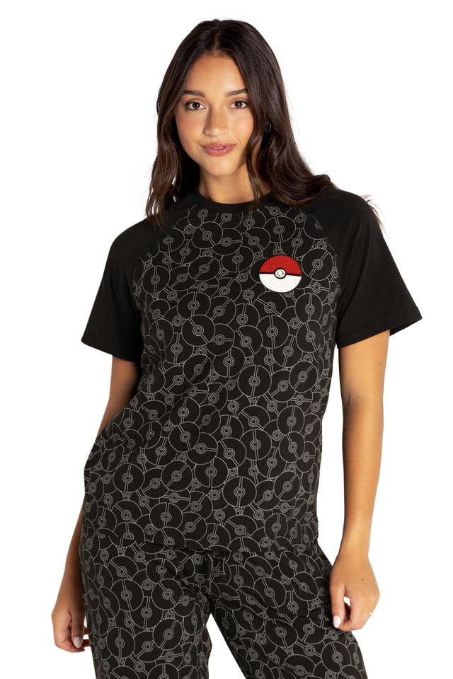 Poke Ball Mono Slouch Tee Closeup