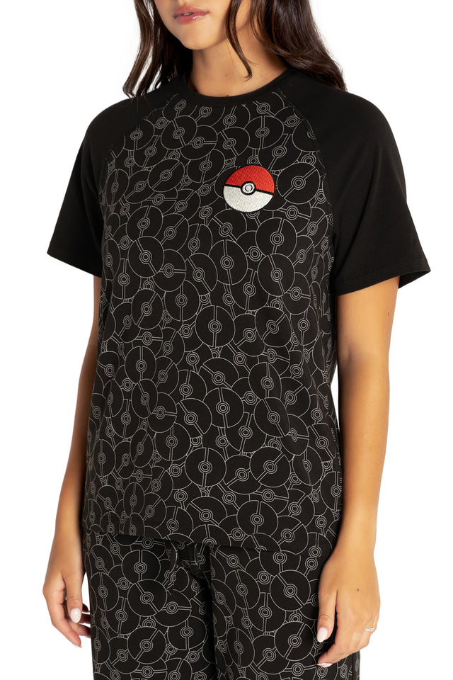 Poke Ball Mono Slouch Tee Print