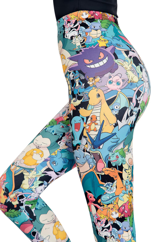 Pokemon All Stars Matte Finish High Waisted Leggings Print