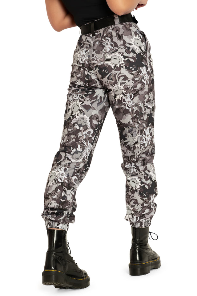 Pokemon Eevee Evolution Camo Cargo Pants Back