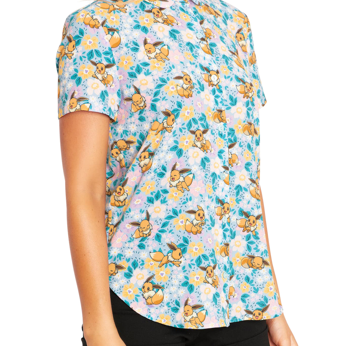 Eevee Garden Cute As A Button Shirt - Limited – BlackMilk Clothing