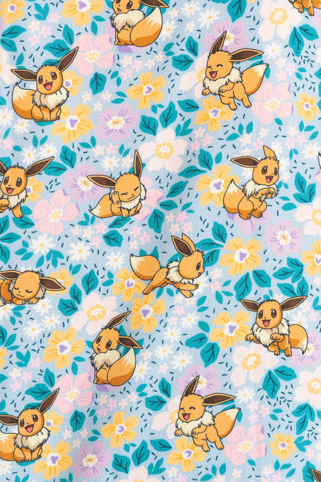 Pokemon Eevee Garden Button Up Shirt Swatch 