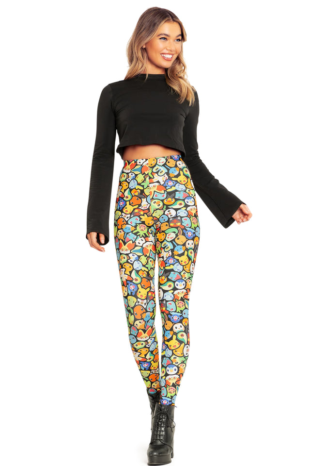 Pokémon Faces High Waisted Matte Finish Leggings