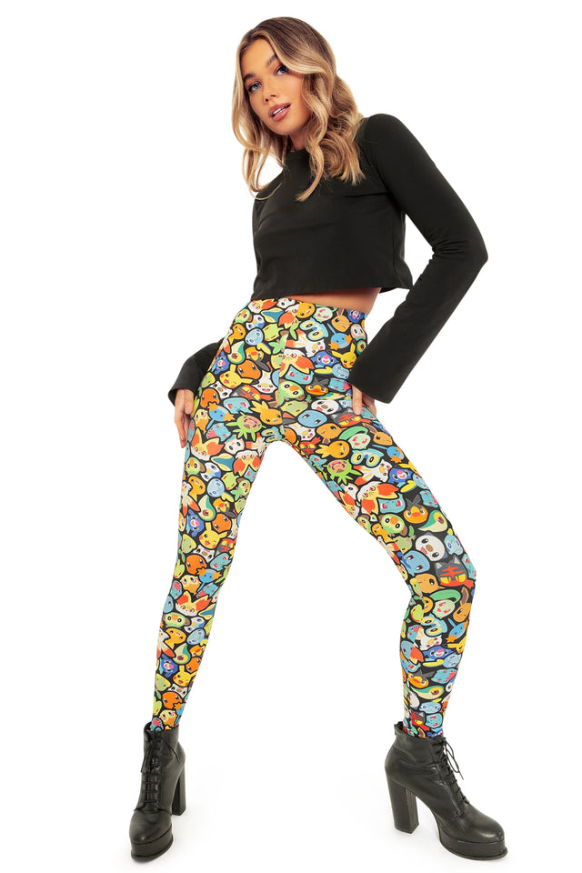 Pokémon Faces High Waisted Matte Finish Leggings