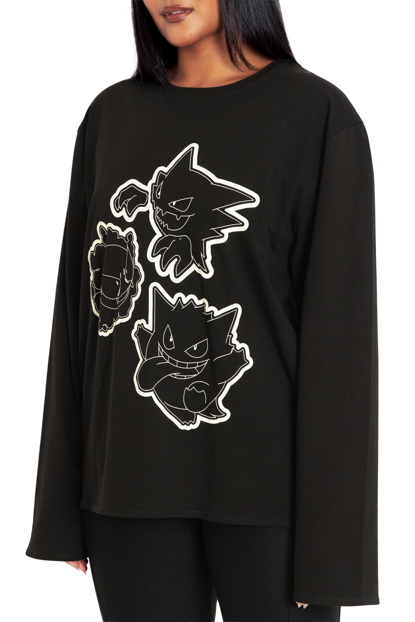 Blackmilk 2024 MEOWTH LONG SLEEVE OVERSIZED Boyfriend tee