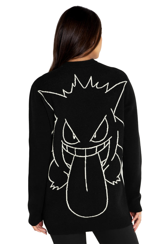 BlackMilk Clothing x Pokemon - Pokemon Gengar Knit Knit Sweater - Pokémon Merchandise - Collaboration apparel - Licenced.