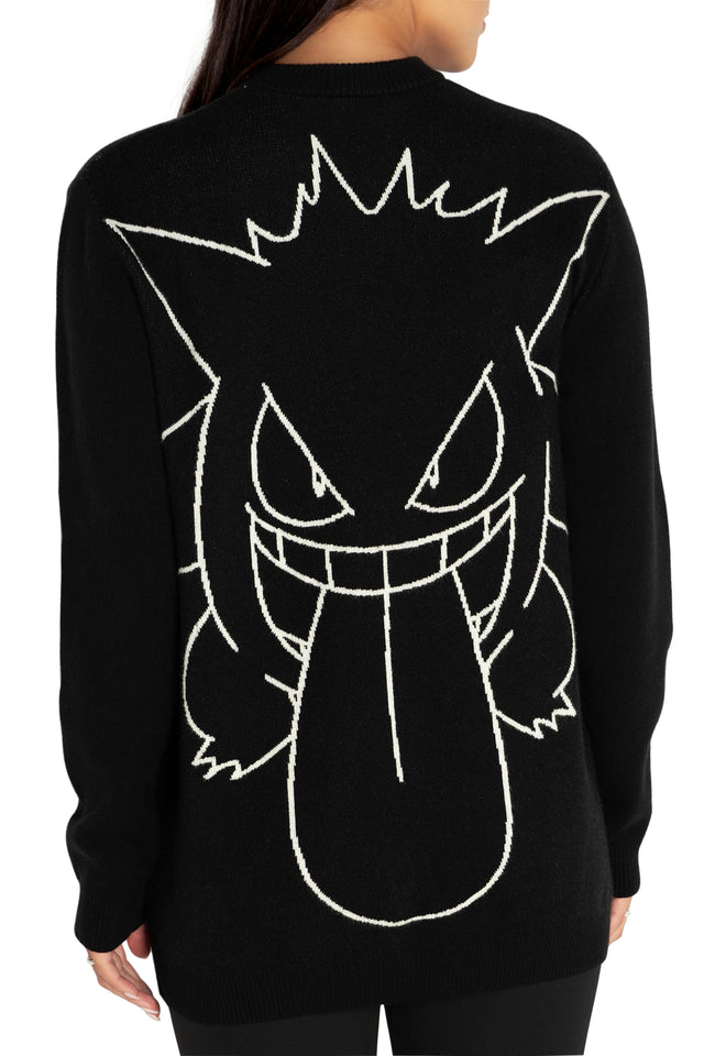 BlackMilk Clothing x Pokemon - Pokemon Gengar Knit Knit Sweater - Pokémon Merchandise - Collaboration apparel - Licenced.