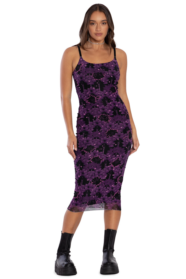 ghost purple dress Ghost Purple Lace Strap Dress