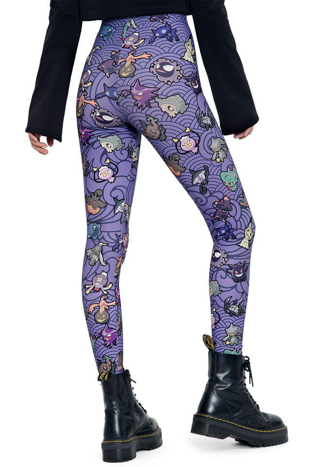 BlackMilk Clothing x Pokemon - Pokemon Ghost Type Toasty High Waisted Leggings - Pokémon Merchandise - Collaboration apparel - Licenced.