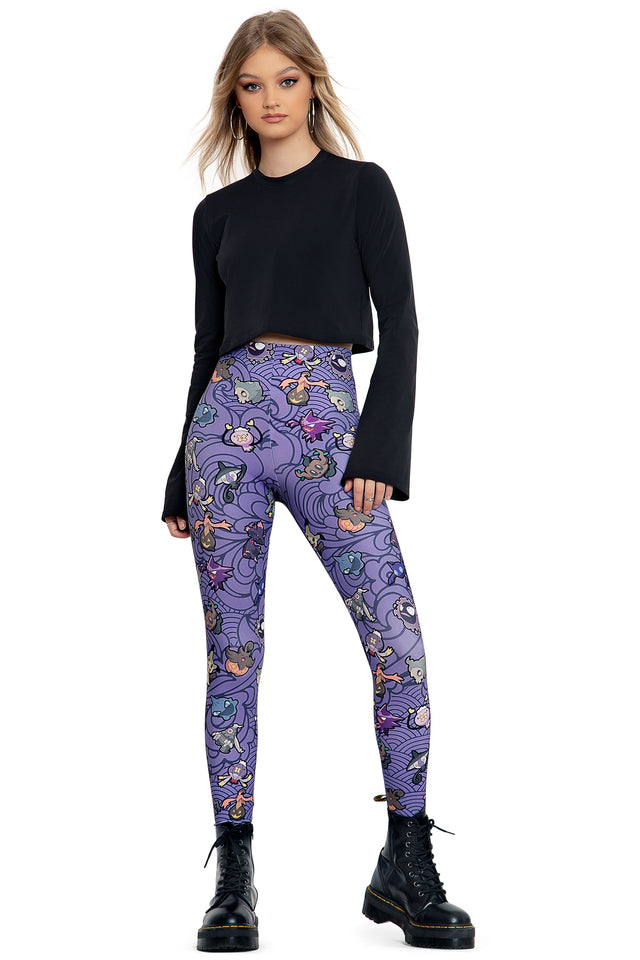 Pokemon Ghost Type Toasty High Waisted Leggings Front