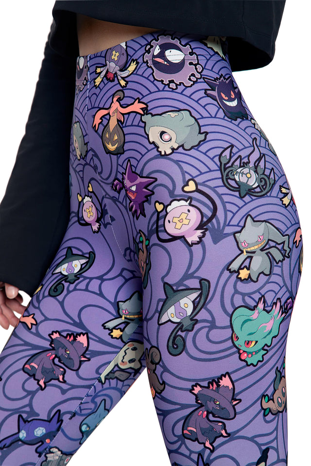 BlackMilk Clothing x Pokemon - Pokemon Ghost Type Toasty High Waisted Leggings - Pokémon Merchandise - Collaboration apparel - Licenced.