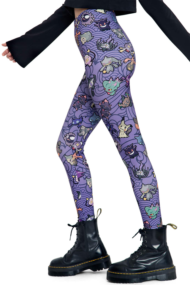 Pokemon Ghost Type Toasty High Waisted Leggings Side