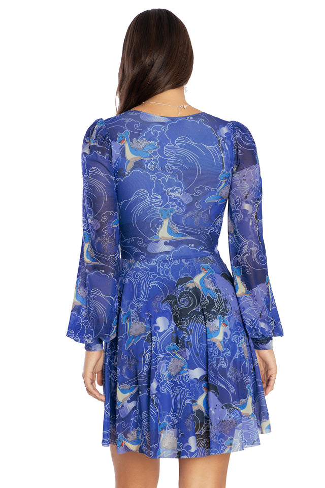 Lapras Waves Sheer Romance Dress