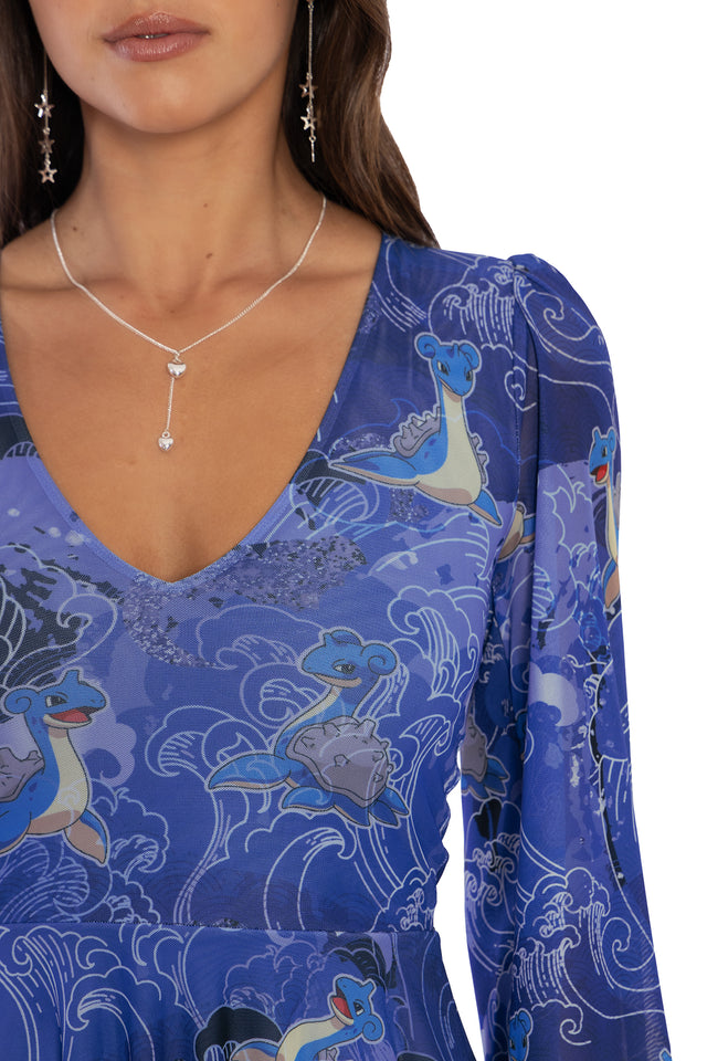 Lapras Waves Sheer Romance Dress