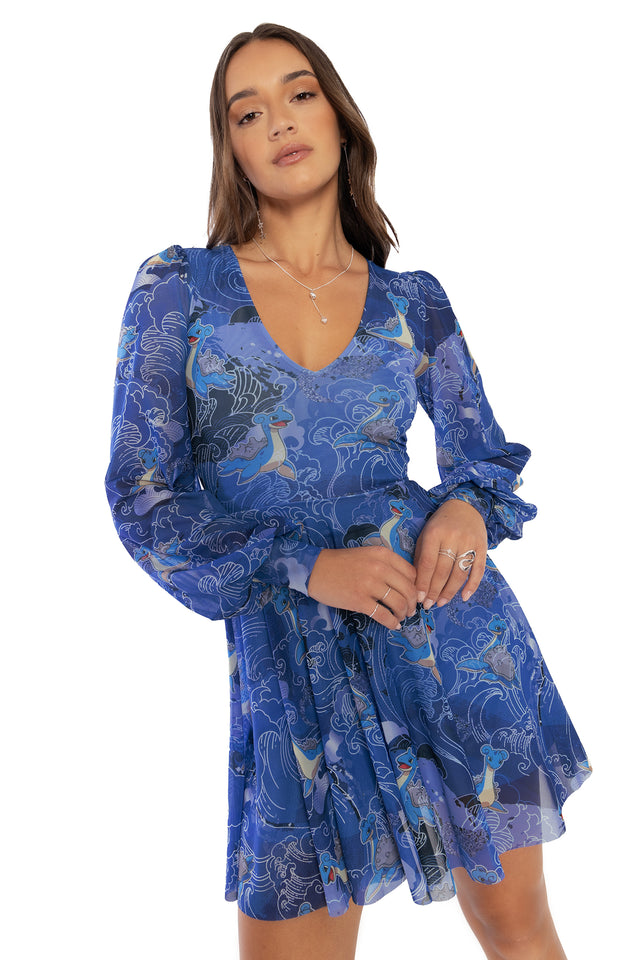 Lapras Waves Sheer Romance Dress