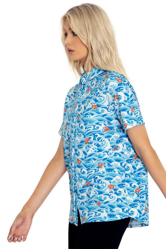 Pokemon Magikarp Button Up Shirt Side